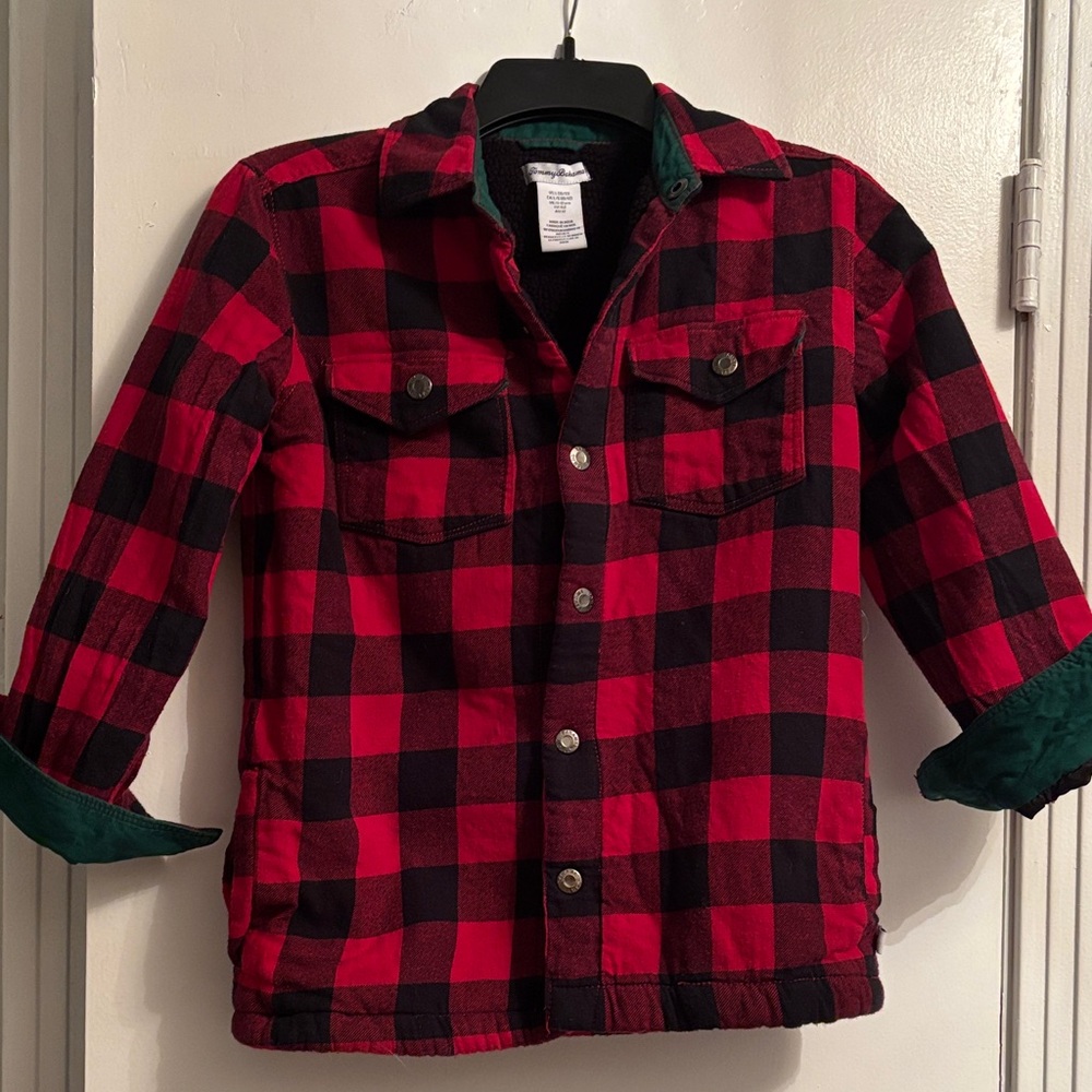 Tommy Bahama buffalo check flannel jacket. Sz 10-12